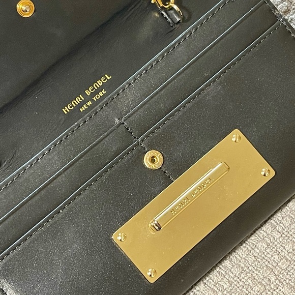Henri Bendel Black Crossbody Purse with Original gold Chain Strap. - Picture 12 of 12